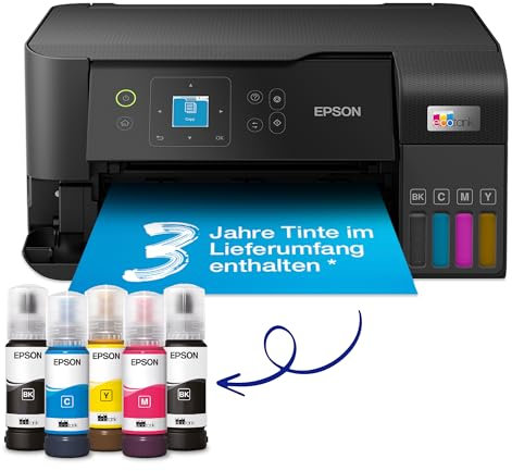 EcoTank ET-2840 Imprimante à réservoir d'encre Multifonction A4 Wi-FI avec Un Stock d'encre jusqu'à 3 Ans