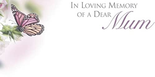 ShredAstic Small Florist Funeral Memorial Message cards Mum 6 x 9 cm with weatherproof Cello bag (6. In Loving Memory of a dear Mum, 5 small cards / 5 cello bags)