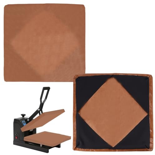 BENECREAT 2 pezzo di Copertura Avvolgente per La Piastra Della Pressa di Calore, Fogli Riutilizzabili Resistenti Al Calore Da 15x15 pollice, Tappetino Protettivo per Cuscino per Macchina