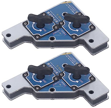 Magnete per Saldatura 2 Pezzi, Saldatura con Morsetto Magnetico, Strumento di Supporto per Magneti per Saldatura, 2 Interruttori 90 Gradi 28 Kg Strumento di Supporto per Supporto