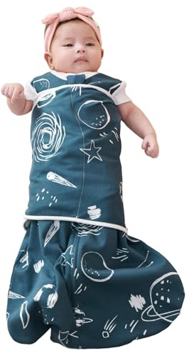 ZIGJOY Swaddle Sleeping Bag 6-12 Months 1 Tog Cotton Baby Swaddle Blanket