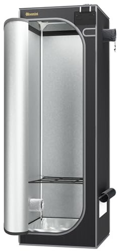 Bloomint Growzelt 60 x 60 x 180 cm Anbauzelt 2.0, Stabiler Stoff, Hochreflektierendes Diamantmuster Grow Tent