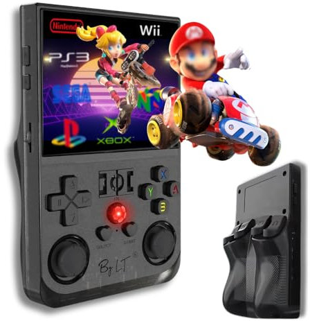 GameBox | Console de Jeu Portable +18 000 Jeux-Écran Haute résolution Full HD, mémoire 128 Go Extensible,Licence Linux 2.0,WiFi, Multiplayer + 4 Rear Triggers R1/L1 R2/L2,Prise Jack + Speakers