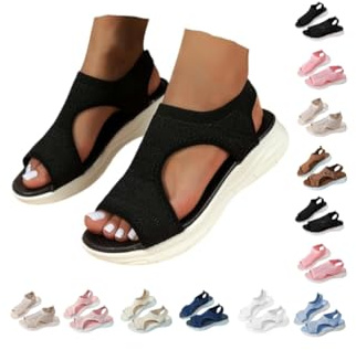 Ofertas de Hoy Flash Chanclas Mujer Piscina Sandalias Deportivas ortopédicas para Mujer Moda Zapatos con Punta Abierta Cuña Lavable de Verano Zapatos para Caminar