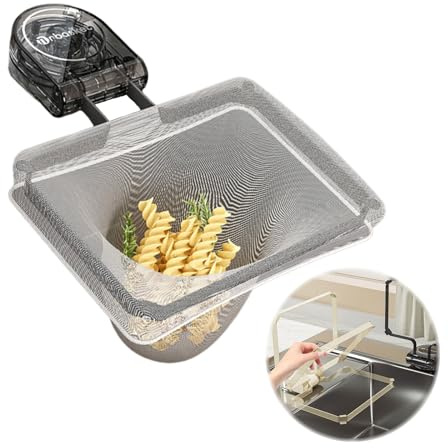 Scolapasta per lavello a ventosa: filtro per residui di cucina, filtro per lavello con rete da 100 pezzi, per avanzi di cucina, rifiuti alimentari (grigio)