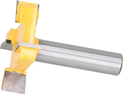 Ejoyous Spoilboard Surfacing Router Bit, 2in 4-Wing T Type Slab Platting Planing Bit 1/2in 8mm CNC Woodworking Tool med Säkerhetsglasögon, öronskydd, Ansiktsmask, Handskar och Förvaring (12mm handtag)