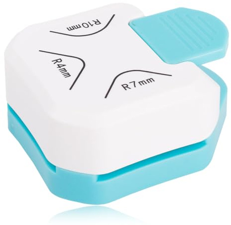 UIEXAY Eckenstanzer,3in1 für Radius 4, 7 und 10 m,für Laminierfolien, Papier, Karten, Fotos, Handouts, Urkunden, Dokumente und für Scrapbooking - Corner-Cutter Eckenabrunder Eckstanzer Eckenrunder