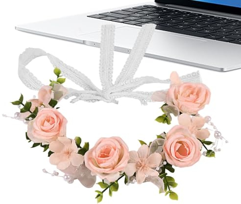 Blomhår, konstgjord bekväm elegant huvudbonad – blomkronor för kvinnor och flickor, för fest, födelsedag, bröllop, nattvardsgång, konfirmationer, jul, fest, evenemang, fest