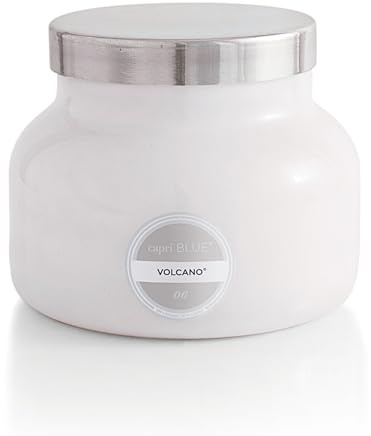 Capri Blue Volcano Scented Candles - Luxury Glass Jar Candles for Home Scented with Tropical Fruit & Sugared Citrus - Soy Wax Blend - Capri Blue Volcano - White Color (19 oz)
