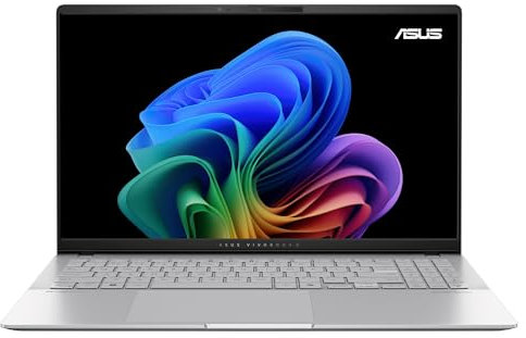 ASUS Vivobook S15 OLED S5507QA#B08H1JVYTV, Copilot+ PC in alluminio 15.6 Glossy, Processore Snapdragon® X Elite, RAM 16GB, 1TB SSD PCIE, Qualcomm® Adreno™ GPU, WIN 11 HOME, Argento