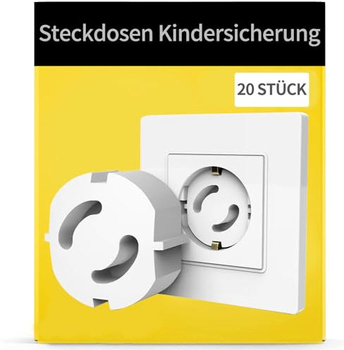 20 Stück Steckdosen Kindersicherung, Steckdosenschutz zum Stecken, Steckdosen Abdeckung, Kindersicherung Steckdose, Steckdosensicherung für Babys und Kleinkinder