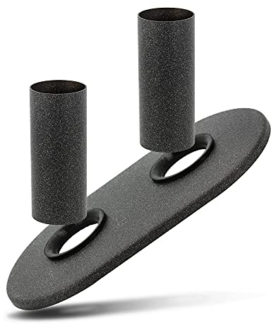 Heizungsrohr Abdeckung Set 20mm Anthrazit Messing | Abdeckrosette Doppelrosette & 2 Rohrabdeckung Abdeckrohre Rohrmanschette Heizkörper | Rohrverkleidung Für heizungsrohre Heizkörperabdeckung