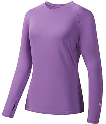 Bassdash - Camiseta de Manga Larga para Mujer con protección Solar UPF 50+ UV para Pesca, Senderismo, Rendimiento