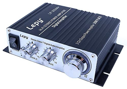 Fasizi LP-2024A+Amplificatore di potenza stereo HiFi Amplificatore digitale Dual Channel Audio Class T Tripath TA2024 con alimentatore 3A -Nero
