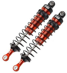 GPM Upgrades Aluminum 6061-T6 Front Adjustable Spring Dampers for 1/10 Rock Rey LOS03009T1/T2 RC Car (Orange)