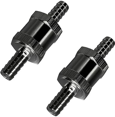 JNNJ 2 Pièces Clapet Anti-Retour à Carburant, Aluminium Carburant Non Retour Clapet Anti-Retour, Clapet Anti-Retour Pour Essence Diesel Carburateur Systèmes De Carburant à Basse Pression(8mm)