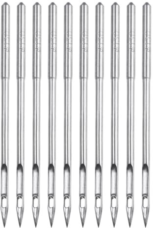 QUARKZMAN 10uds Coser Máquina Agujas Tamaño 21/130 Rápido Costura Plancha Universal Regular Punto Máquina Agujas Bordado Costura Herramienta para Artesanías Bricolaje