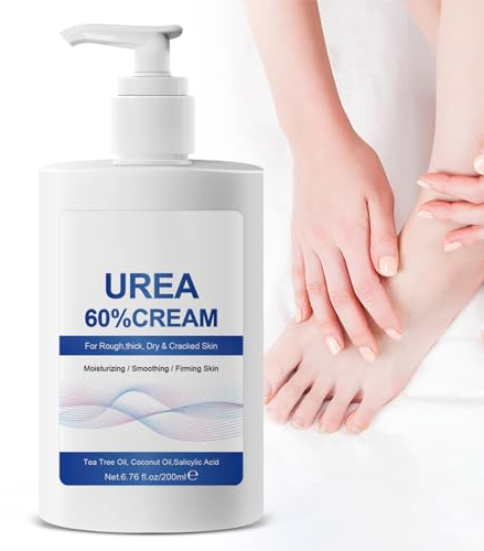 60% Urea Cream - Reparaturcreme für Füße und Hände - Fußcreme für rissige Fersen und trockene Haut - Maximale Stärke für Hand, Fuß und Körperpflege 200ML