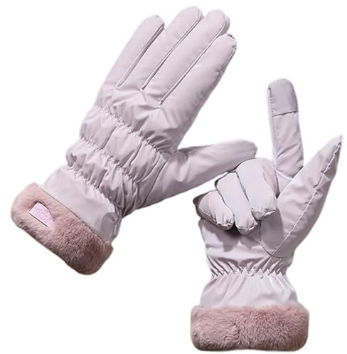 FILOEEX Touchsceen Guanti termici impermeabili da donna, guanti invernali in pile, guanti da sci impermeabili, antivento, guanti caldi per donne, camminate quotidiane, guida, corsa, ciclismo (viola)