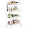 WELDUN Carrito de almacenamiento de 4 niveles, carrito rodante, carrito de almacenamiento de malla, carrito de almacenamiento móvil, carrito de almacenamiento para dormitorio, cocina, baño, sala de