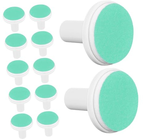 Healeved Lot de 12 Têtes de Meulage pour Lime à Ongles Électrique Bébé, Coussinets de Polissage Doux Verts, Accessoires de Remplacement pour Soins Sécurisés des Ongles des Tout-petits 12