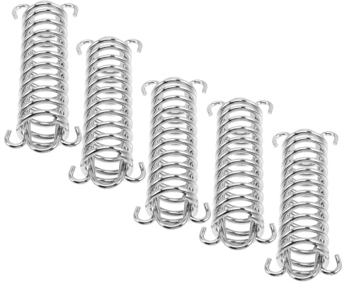 NIYANGLE Hebillas de Resorte para Cuerda de Tienda de Campaña, 5 Piezas, Tensor de Cuerda Profesional de Acero Inoxidable, Fijación Resistente para Camping, Playa y Actividades al Aire