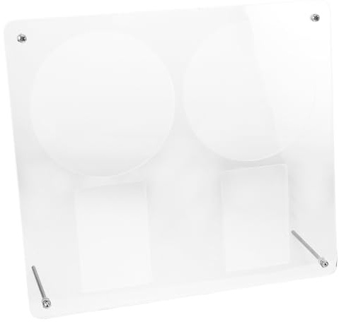 WOONEKY Estante Acrílico Transparente para CD y Discos de Vinilo, Soporte de Sobremesa Ajustable para Almacenamiento y Exhibición de Álbumes, Marco Organizador Multifuncional para Música