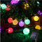 Guirnalda Luces Solares, BrizLabs 6.5M 30 LED Cadena de Luces Impermeable 8 Modos De Iluminación para Interiores y Exteriores Jardín, Navidad, Terraza, Patio, Fiestas, Multicolor