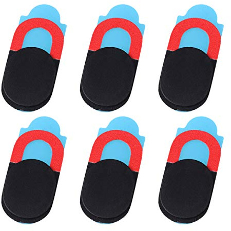 Uonlytech 6pcs Oval Webcam Privacy Cover Sticker for Computer Black