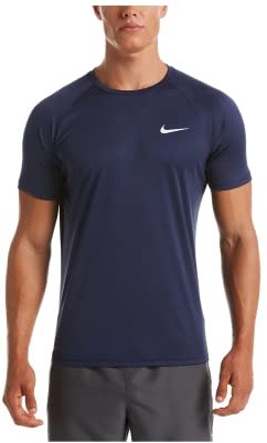 Nike Men's Dri-FIT UPF 40+ Hydroguard Swim Tee (Medium, Midnight Navy)