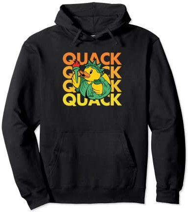 QUACK NYC New York City Rubber Duck Statue of Liberty Pullover Hoodie