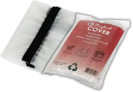 Porte anti-poussière Perfect Cover U avec Fermeture Éclair (2,4 m x 1,2m) avec fermeture éclair - Porte autocollante - Protection efficace lors des rénovations - Anti-poussière - Chantier -Transparent
