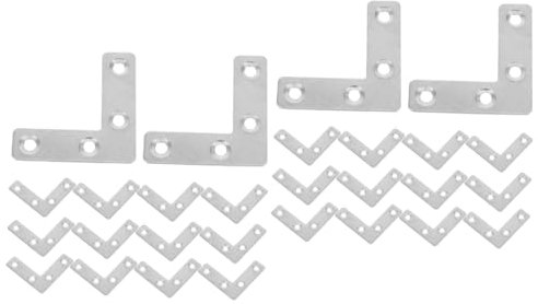 OSALADI 72 Stk Eckcode-Hardware ersatzteile für gartenmöbel möbelbeschläge tool case l Klammer Halterungen für Holz verdicken Verbinder Ecke aus Metall Vorrichtung Platte Rostfreier Stahl