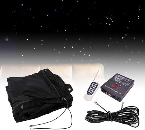 JJENXYYDS Rideau d'étoiles à LED,Fond De Tissu De Ciel étoilé De Scène LED,Décors De Rideau De Ciel Nocturne,pour Fête De Mariage Boîte De Nuit Spectacle De Noël,2×3-B