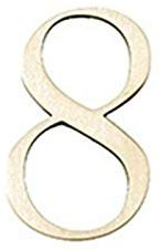 Moderne Hausnummer, Messing-Adressnummer im nordischen Retro-Stil, for Haustore, Aufkleber, antikes Kupfer-Hausnummernschild, individuelle Hausnummern (Nr. 3287)(Number 8)