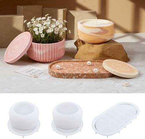 2er Set Silikonformen Gießformen Weihnachten,1 Paletten,Epoxidharz Formen Silikon,Kerzen Silikonformen,Raysin Gießformen Silikon Gießform Kerzenhalter,Gipsformen zum Gießen,Kerzen Gips Gießen Formen