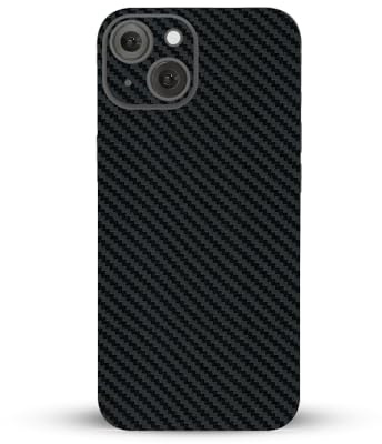 Carbon Fibre Vinyl Skin for iPhone 15 Plus – Premium 3M Decal for Back & Sides, Scratch Protection, Bubble-Free Application, Easy Application, Textured Finish, Made in UK (iPhone 15 Plus)