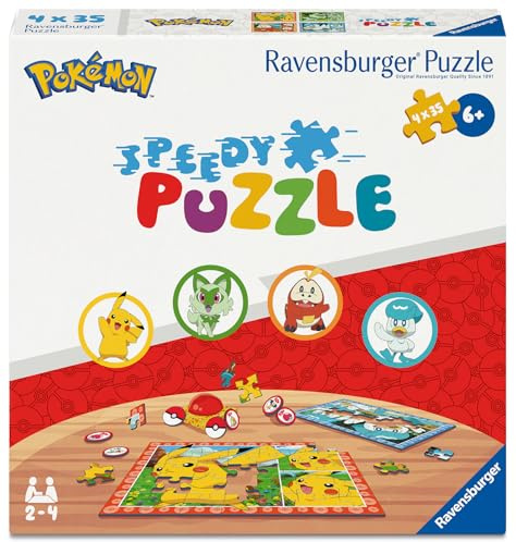 Ravensburger Speedy Puzzle Pokémon 4x 35 piece Jigsaw Puzzles for Kids Age 6 Years and Above
