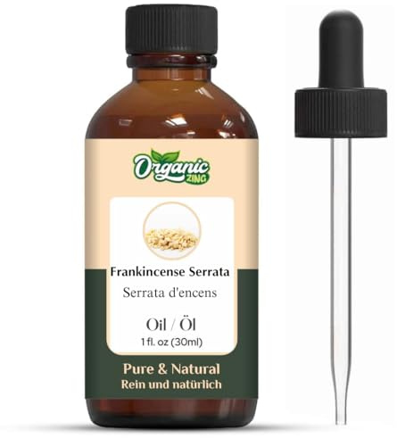 Organic Zing Frankincense Serrata (Boswellia serrata) Oil | Pure & Natural Essential Oil per skincare, aroma e diffusori - 30 ml