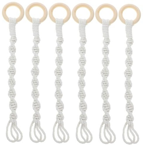 BESPORTBLE Stil 6er-Pack Makramee-pflanzenhänger Wandbehang Pflanzenhalter Seil-pflanzenhänger Für Die Heimdekoration Für Den Garten