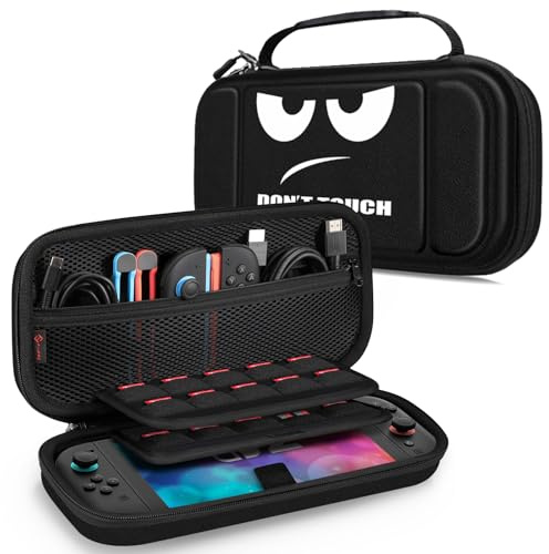 FINTIE Étui pour Nintendo Switch 2 (2025), Antichoc en EVA, Don't Touch | Etui de Voyage, Housse de Transport avec Emplacements Cartes de Jeu et Poche Intérieure pour Accessoires