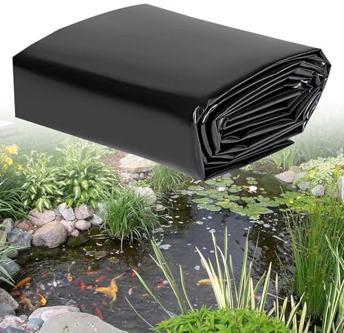 Telo in gomma per laghetto, 3 x 4 m, pieghevole, per laghetti da giardino, fontane, cascate, grandi fodere per laghetti per pesci 2 x 3 m, 4 x 5 m, 5 x 6 m, 6 x 8 m, 8 x 10 m, 10 x 15 m