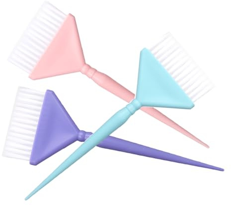Kit 3 Brosse Teinture Cheveux, Pinceau Application Coloration Salon | Poils Nylon Doux, Poignée PP Antidérapante, Application Uniforme et Facile pour Débutants