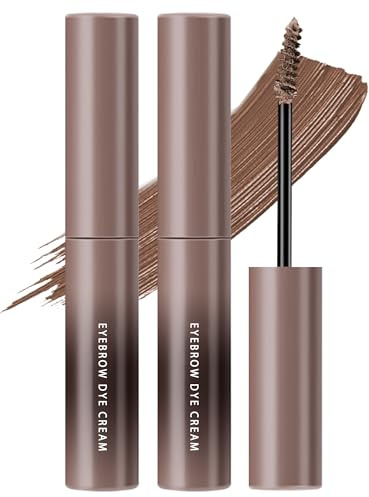 Sourcils Couleur Gel 2pcs, Marron Eyebrow Gel Imperméable pour Femme | Brow Tinting Kit Longue Durée Sourcils Crayon Coloré Extension du Volume Mascara, Sourcils Maquillage Des Yeux Noël Gift