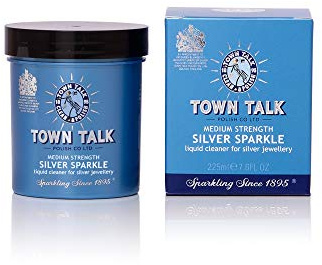 Town Talk Silver Sparkle Jewellery Care Cleaning Kit Cleaner Tub Brush Cloth