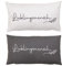Bada Bing 2er Set Deko Kissen Lieblingsmensch in grau weiß - Design mit Spruch - hochwertiges Wendekissen mit Bezug Baumwolle Reißverschluss - Sofakissen 30 x 50 cm mit Füllung