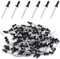 Remaches Aluminio Ciegos Negros Remache Ciego 4 mm x 10 mm Remaches de Aluminio Cabeza Ancha 100 Piezas para Maquina Rmaches Acero Inoxidable para Metal Madera Plástico (4mm x 10mm)