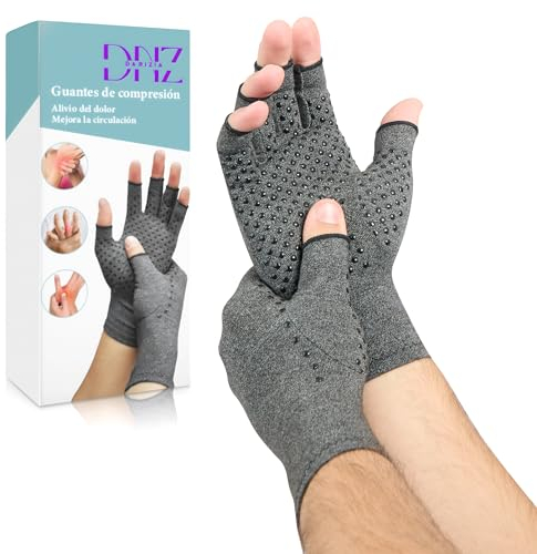 DANIZIA - Guantes para artrosis - Guantes artrosis mano mujer - Guantes artritis - Guantes de compresión - Alivio del Dolor y Soporte Diario - Diseño sin Dedos para Hombres y Mujeres (talla M)