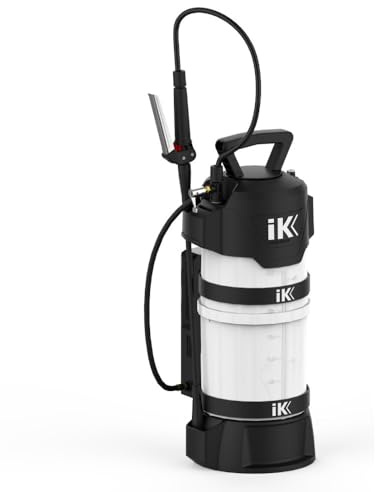 IK e Foam Pro 12 - Pulverizador de Espuma Eléctrico - 3 Tipos de Espuma - Batería Litio 18V - Ideal para Automoción, Limpieza y Desinfección - Depósito Traslúcido - Manguera Reforzada - 10L