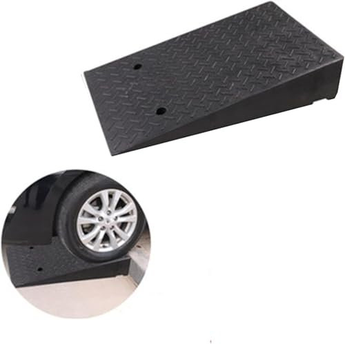 Schwellenrampe, Bordsteinrampe, Hochleistungs-Gummi-Bordsteinrampe, tragbare Rollstuhlrampe für Auto, Motorrad, Rollstuhl-Schwellenrampe (80 x 50 x 13 cm)